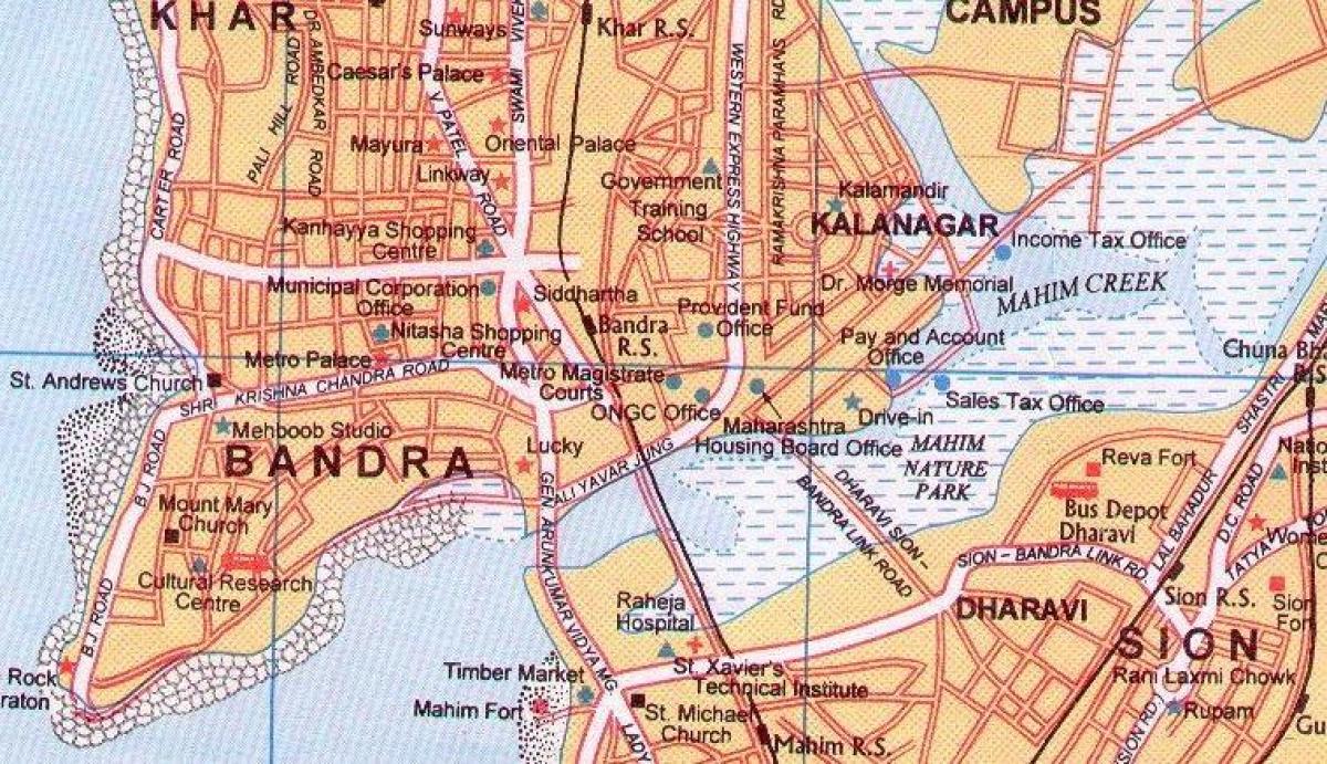 نقشہ کے باندرہ ممبئی
