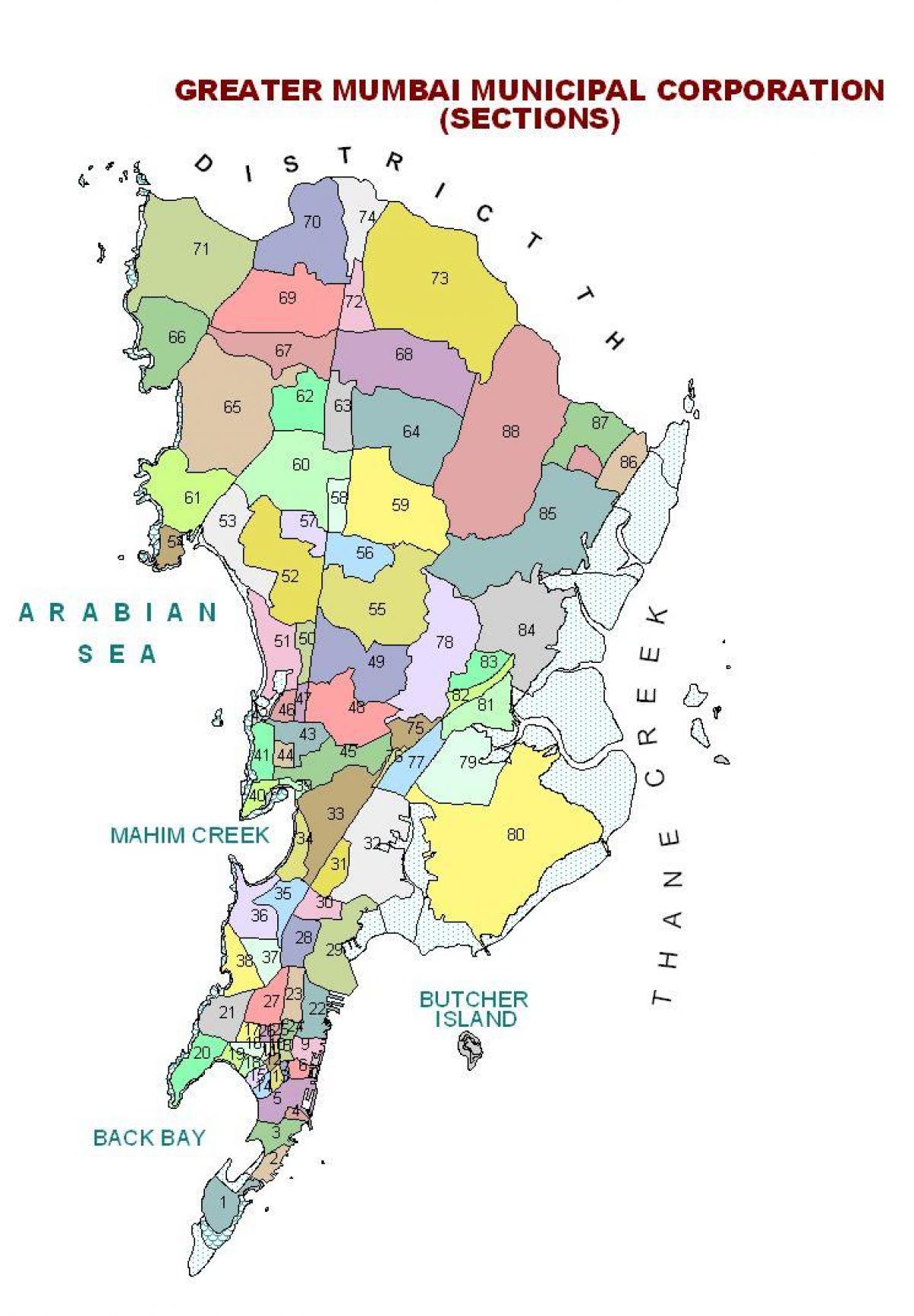 نقشہ ممبئی کے ضلع