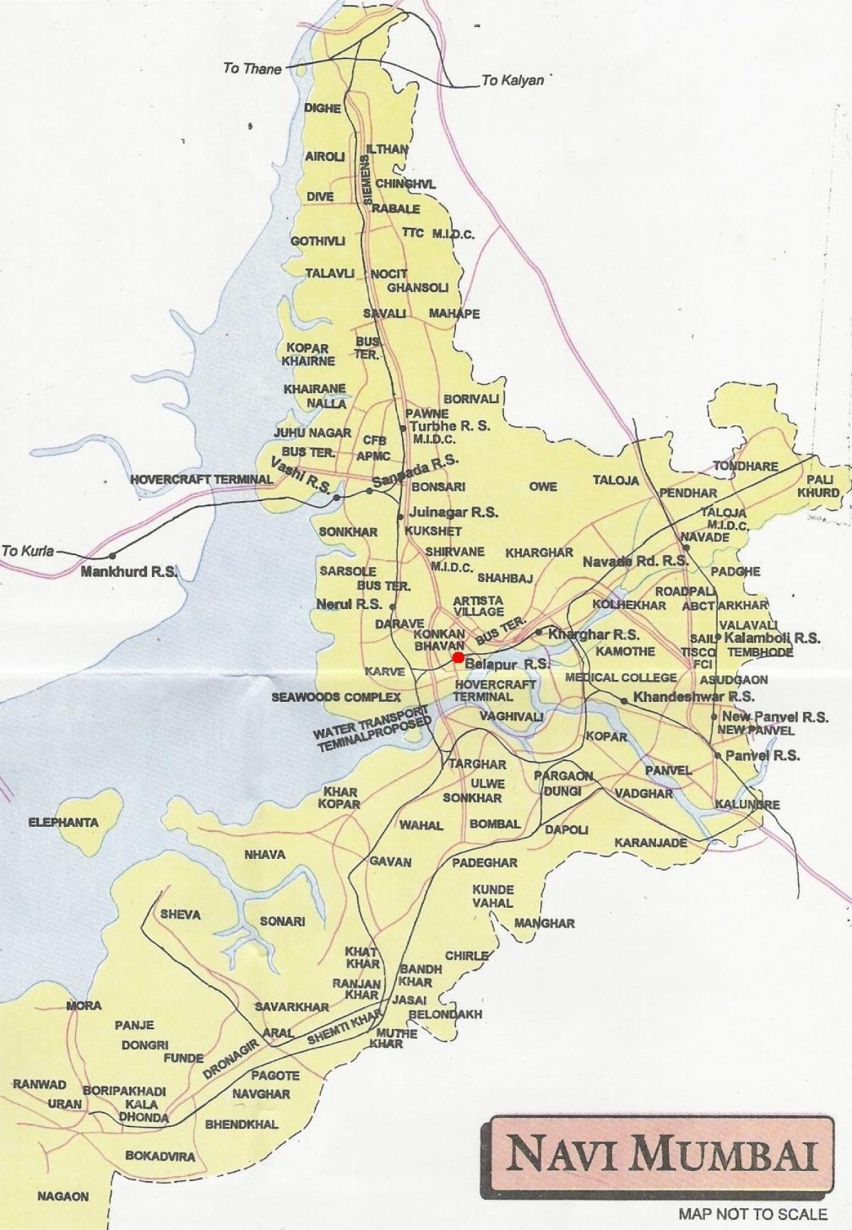 نوی ممبئی کا نقشہ