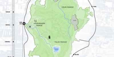 Borivali نیشنل پارک کا نقشہ