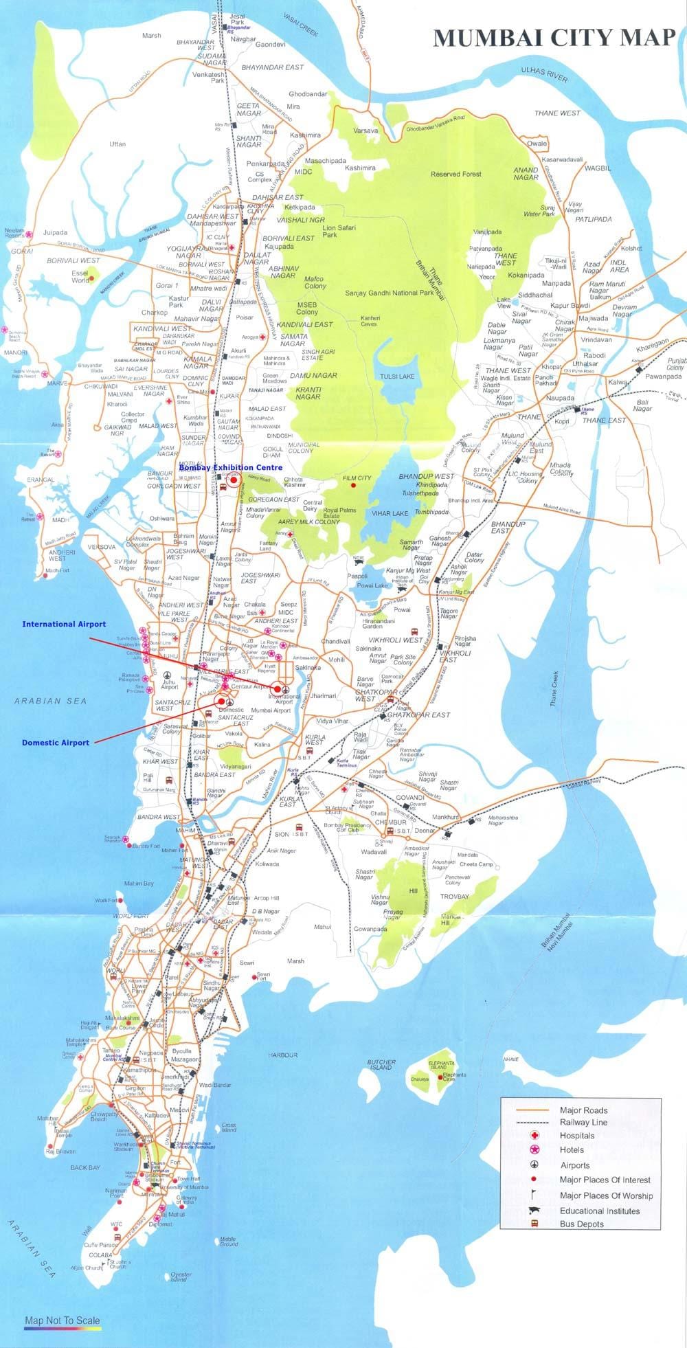 نقشہ کے ممبئی thane