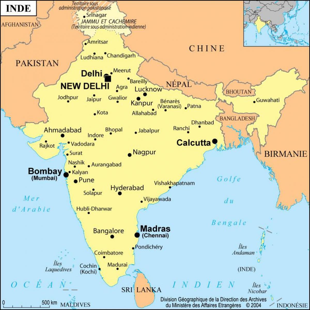 بمبئی پر دنیا کے نقشے