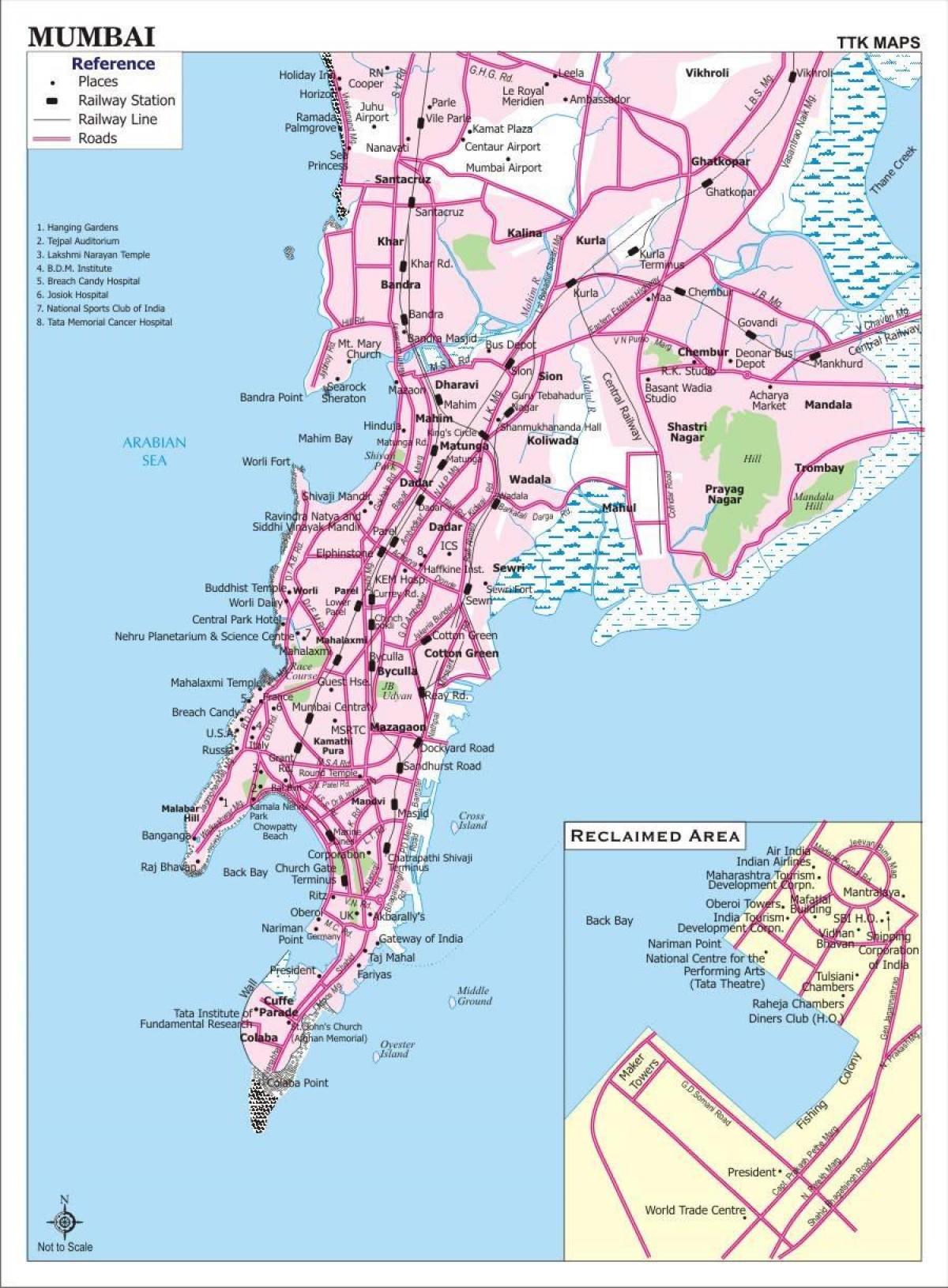 نقشہ کے بمبئی شہر