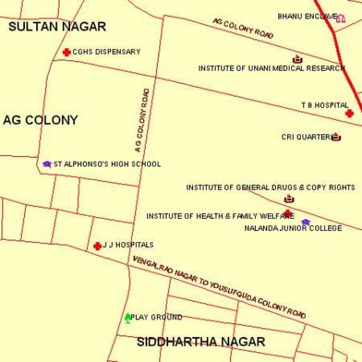 جے جے ہسپتال ممبئی کا نقشہ