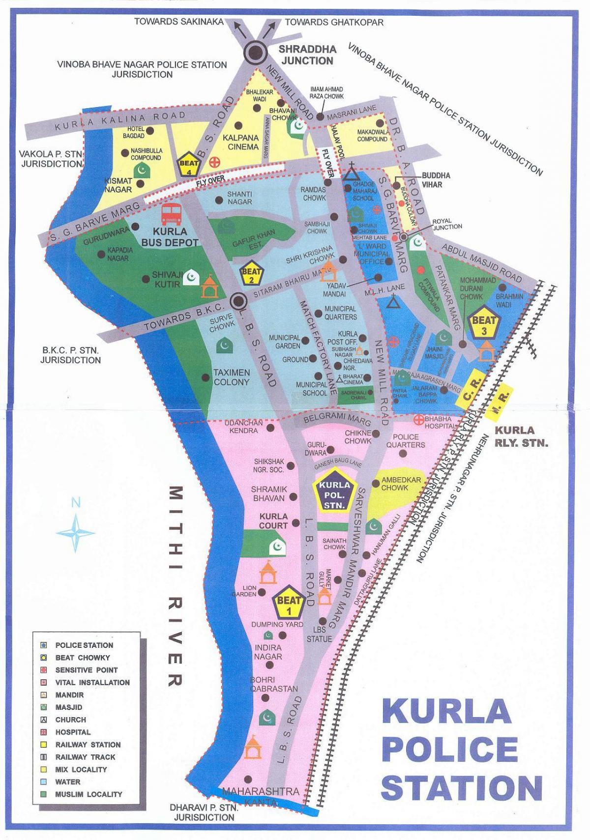 نقشہ کے ممبئی Kurla
