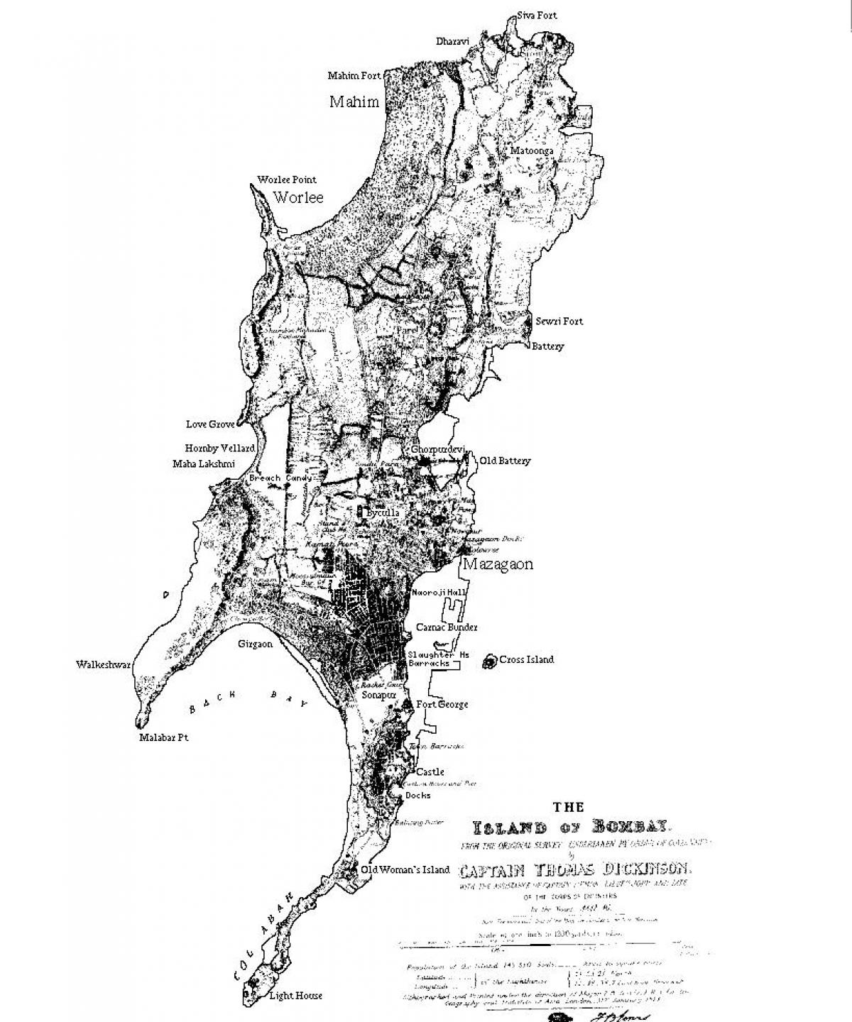 نقشہ ممبئی کے جزیرے