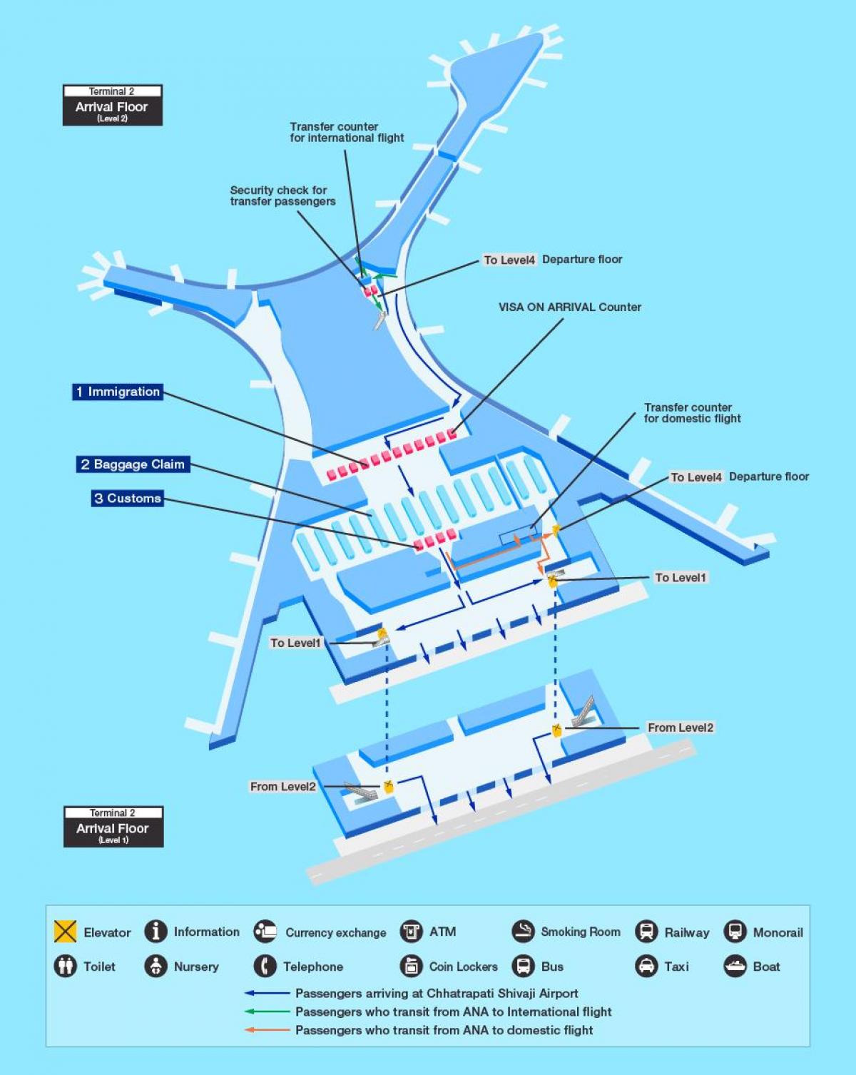 نقشہ ممبئی کے بین الاقوامی ہوائی اڈے