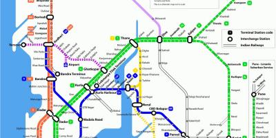 ممبئی مغربی ریلوے کا نقشہ