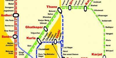 ممبئی مرکزی لائن اسٹیشنوں کا نقشہ